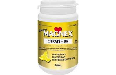 MAGNEX Citrate - Магний Цитрат 375 мг + В6, 100 жевательных таблеток