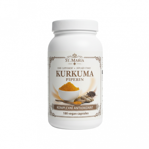 ST.MARIA Kurkuma + Piperin, 180 kapslí