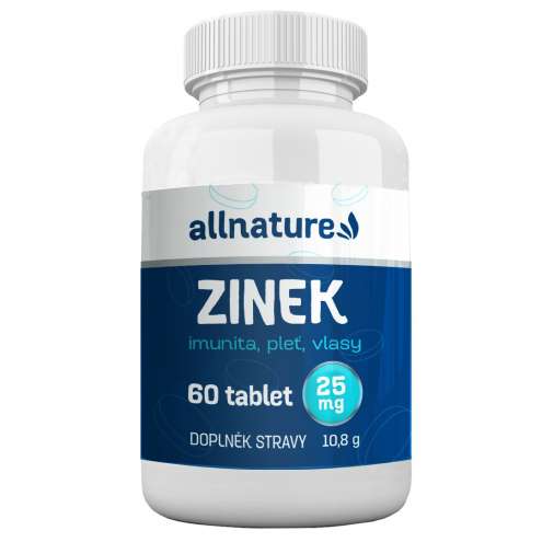 Allnature Zinek 25 mg 60 tbl.