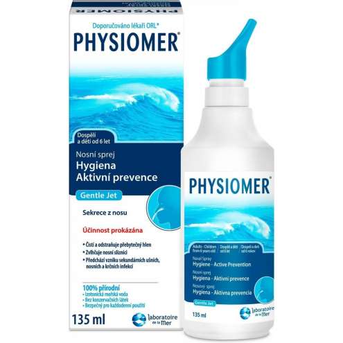 Physiomer Gentle Jet&Spray - Изотонический назальный спрей с содержанием морской воды, 135 мл