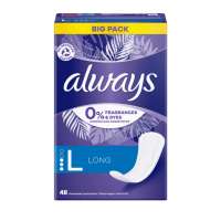 Always Daily Protect Long Scent-Free Panty Liners L 48 pcs