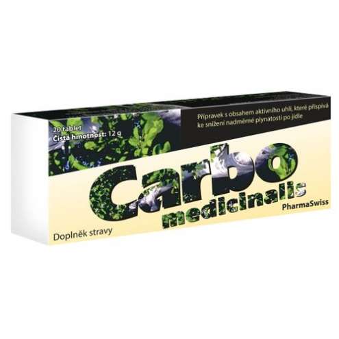 CARBO medicinalis PharmaSwiss, 20 tablet