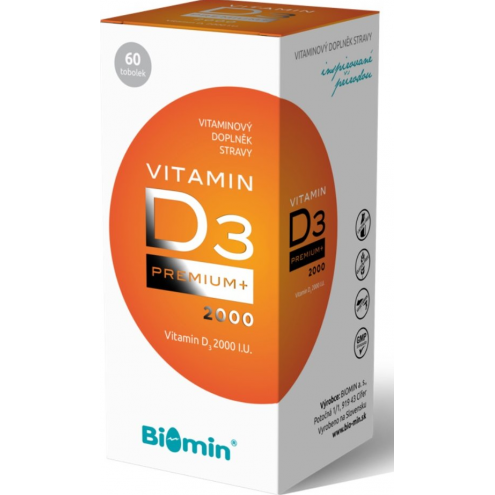 Biomin VITAMIN D3 PREMIUM+ 2000 I.U., 60 capsules