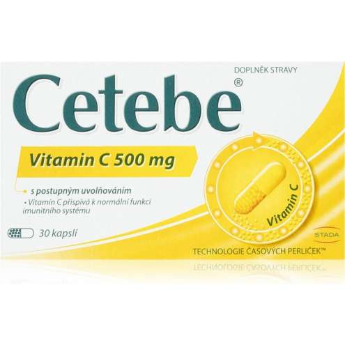 CETEBE Vitamin C 500 mg s postupným uvolňováním 30 kapslí