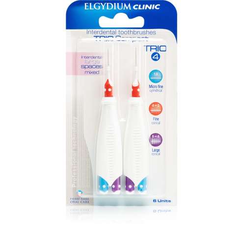 ELGYDIUM CLINIC Trio Compact 4 - Щетка межзубная, (6-1,9 мм), 6 штук