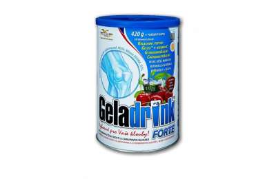GELADRINK Forte Višeň - Комплексный состав для продление активной жизнедеятельности суставов, позвоночника и сосудов со вкусом вишни, 420 г
