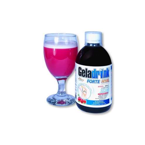 GELADRINK Forte Hyal Biosol Višně - Коллагеновое питание костей и хрящевых суставов со вкусом вишни, 500 мл.