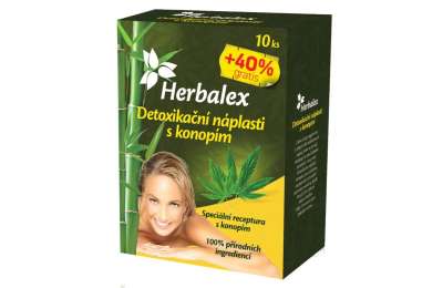 Herbalex detoxikační náplasti s konopím 10 ks