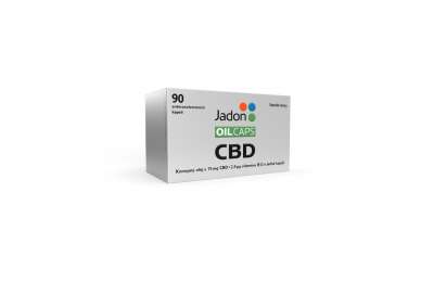 JADON Oil Caps - Конопляное масло 15 мг CBD с витамином B12, 90 капсул