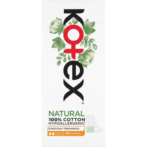 KOTEX Natural slipové vložky Normal, 40 ks