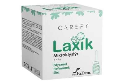 CAREFY Laxík mikroklystýr pro děti, 6 x 3 g