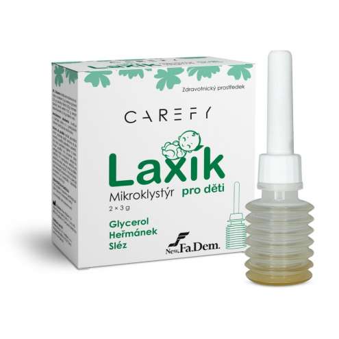 CAREFY Laxík mikroklystýr pro děti, 2 x 3 g