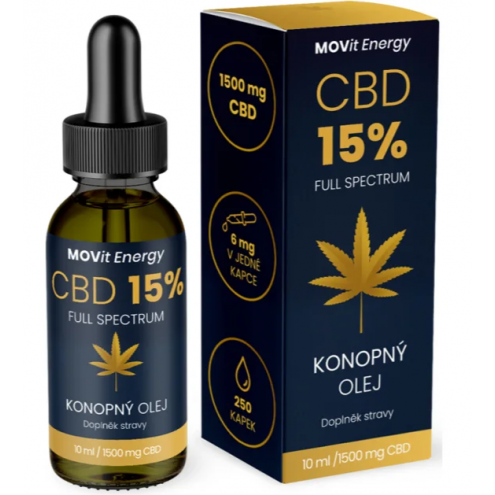 MOVit CBD 15% Full Spectrum konopný olej 10ml