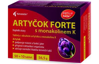 NOVENTIS Artyčok Forte s monakolinem K tbl.50+10