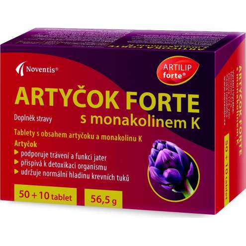 NOVENTIS Artyčok Forte s monakolinem K tbl.50+10