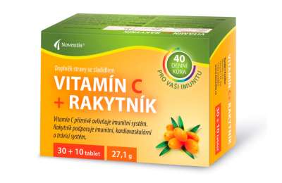 NOVENTIS VITAMIN C + Rakytník - Витамин С + Oблепиха, 40 таблеток