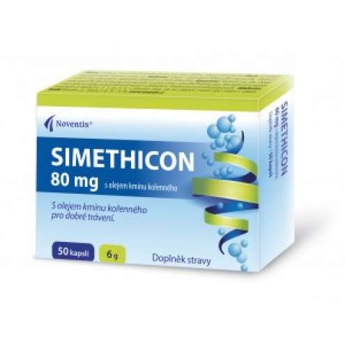 NOVENTIS SIMETHICONE 80 MG WITH CARAWAY OIL 50 cps.