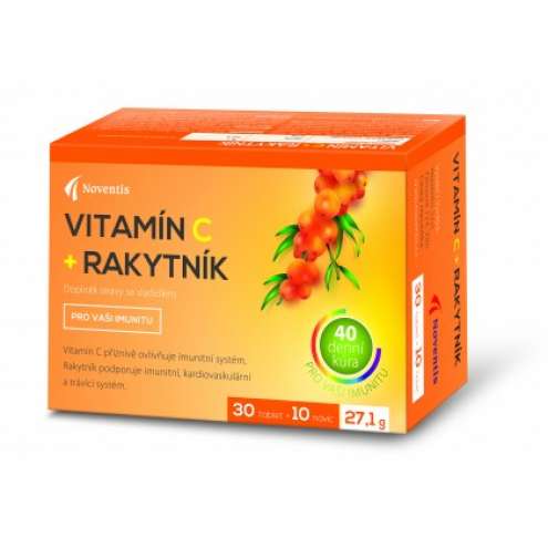 NOVENTIS VITAMIN C + Rakytník - Витамин С + Oблепиха, 40 таблеток