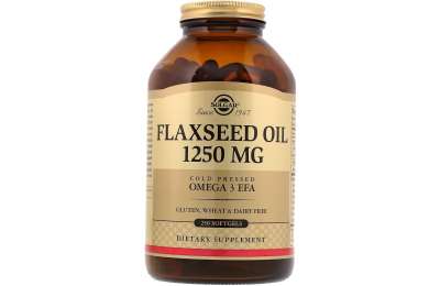 SOLGAR Flaxseed Oil 1250 mg, 250 softgels