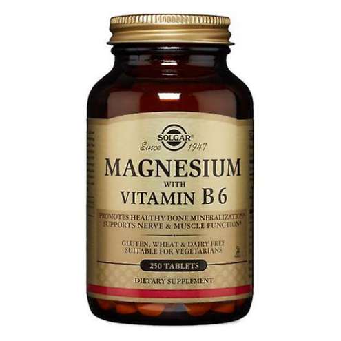 SOLGAR Magnesium with Vitamin B6, 250 tablets