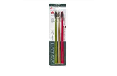 SWISSDENT Colours Soft-Medium Высококачественная зубная щетка 2 + 1 шт