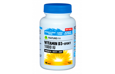 Swiss NatureVia Vitamin D3-Efekt 1000 IU tbl.90