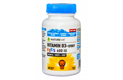 NatureVia Vitamin D3-Effect Kids - Витамин D3 для детей 600 МЕ, 60 пастилок