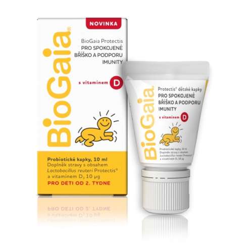 BIOGAIA Protectis probiotické kapky s vitaminem D, 10 ml.