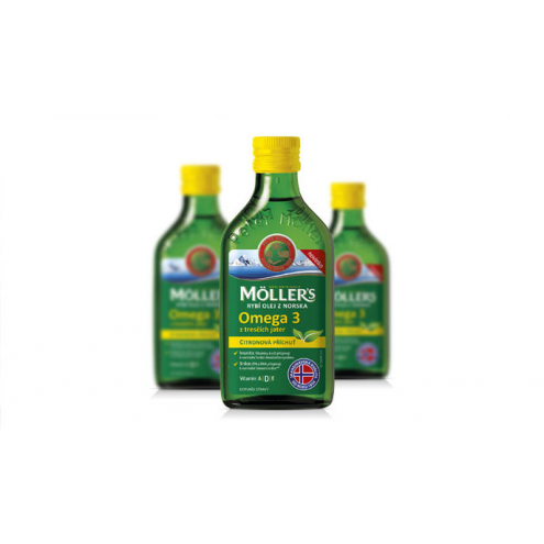 MOLLERS Omega 3 s citronovou příchutí, 250ml