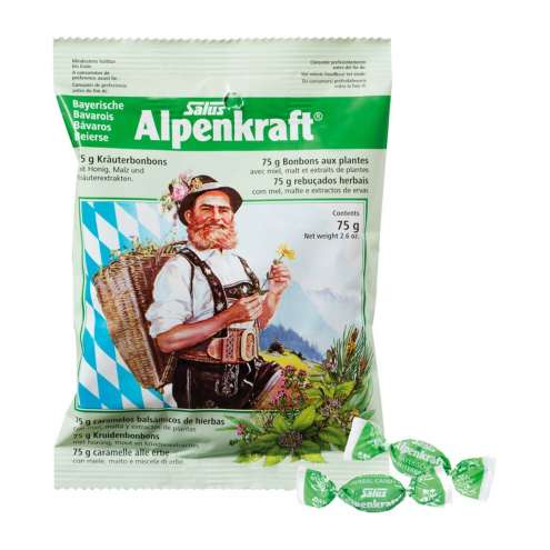 SALUS Alpenkraft Bylinné bonbony, 75 g.