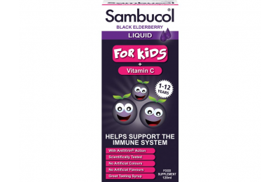 SAMBUCOL KIDS - Сироп для детей чёрная бузина  + Витамин С, 120мл