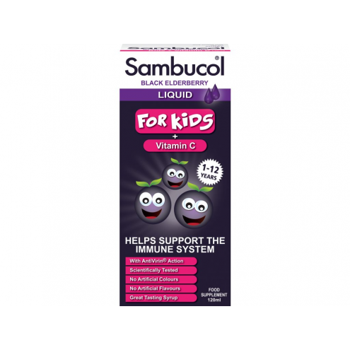 SAMBUCOL KIDS - SIrup pro děti černý bez + VITAMIN C, 120ml