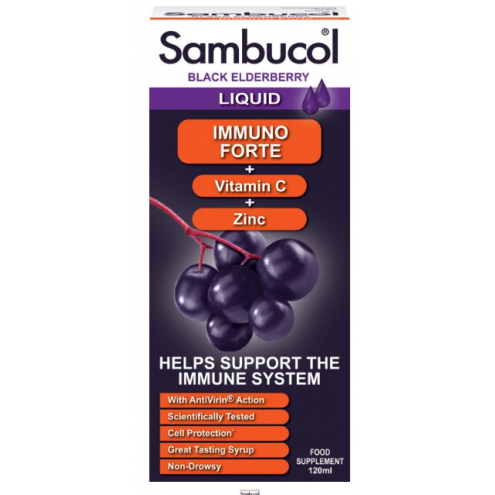 SAMBUCOL Immuno Forte Sirup - Černý bez, 120 ml.