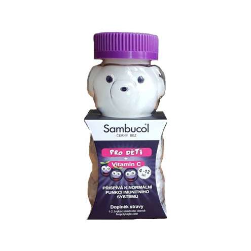 SAMBUCOL KIDS - Жевательные медвежата + витамин C, 60 шт