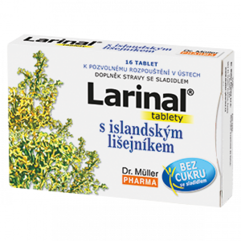 DR. MULLER PHARMA Larinal s islandským lišejníkem, 16 tablet