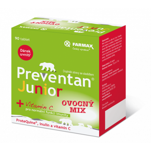 PREVENTAN Junior Ovocný mix, 90 tablet