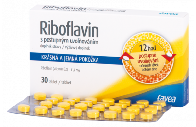 FAVEA Riboflavin s postupným uvolňováním, 30 tbl.
