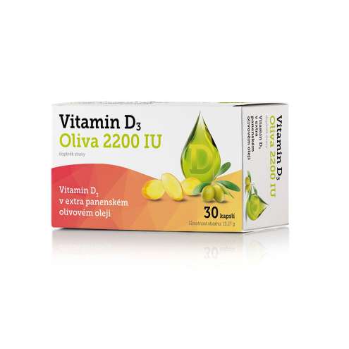 VITAMIN D3 OLIVA 2200 IU, 30 kapslí