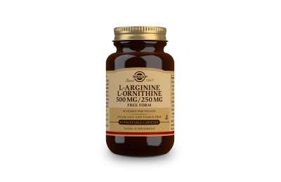 SOLGAR L-Arginine 500 mg / L- Ornithine 250 mg, 50 kapslí