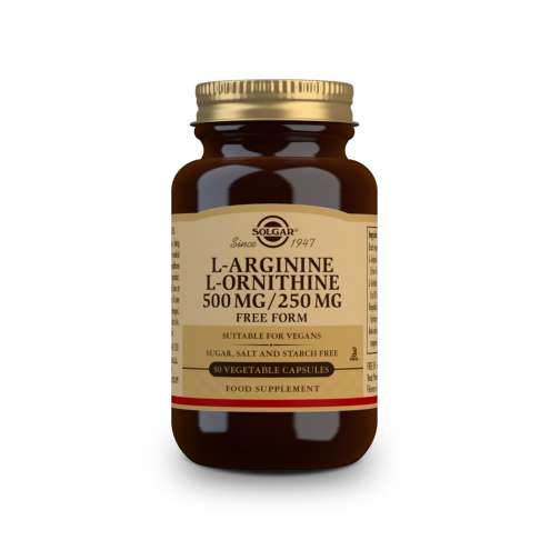 SOLGAR L-Arginine 500 mg / L- Ornithine 250 mg, 50 kapslí