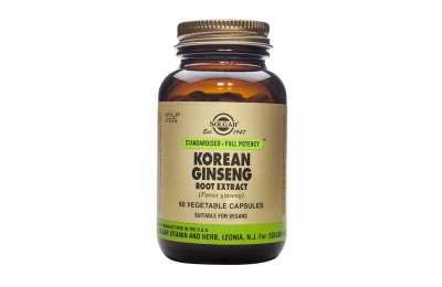 SOLGAR Korean Ginseng - Экстракт корня корейского женьшеня, 60 капсул