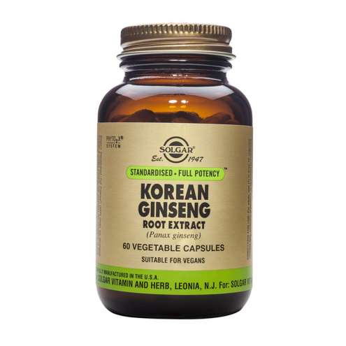 SOLGAR Korean Ginseng - Korejský ženšen, 60 kapslí