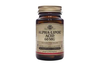 SOLGAR Alpha-Lipoic Acid - Kyselina Alfa-lipoová 60 mg, 30 kapslí
