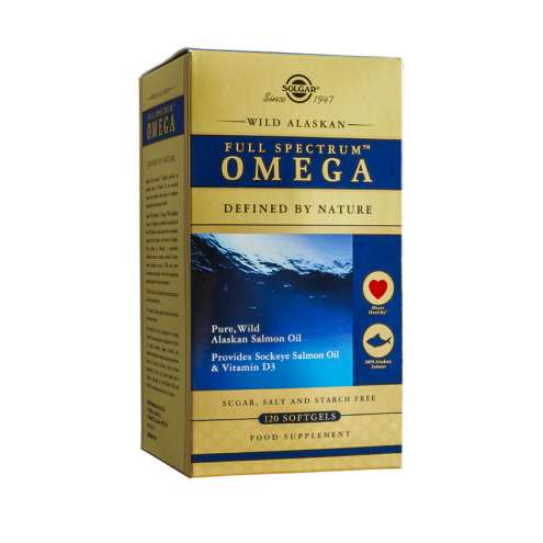 SOLGAR Full Spectrum Omega - Omega z divokého aljašského lososa, 120 kapslí