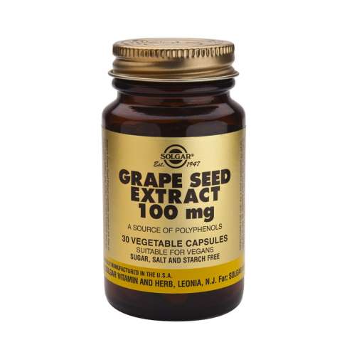 SOLGAR Grape Seed Extract - Экстракт виноградных косточек 100 мг, 30 капсул