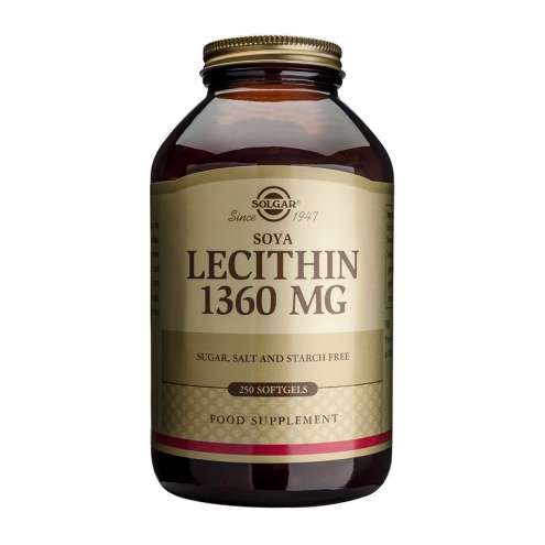SOLGAR Soya Lecithin - Lecitin 1360 mg, 250 kapslí