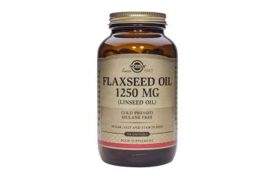 SOLGAR Flaxseed Oil - Льняное масло 1250 мг, 100 капсул