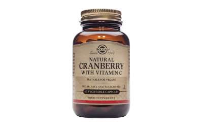 SOLGAR Natural Cranberry With Vitamin C - Brusinky s vitamínem C, 60 kapslí