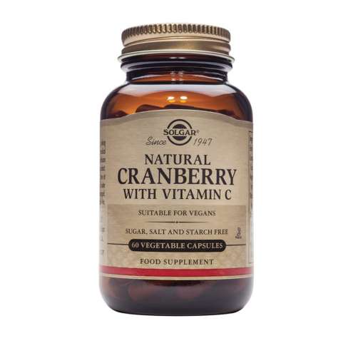 SOLGAR Natural Cranberry With Vitamin C - Brusinky s vitamínem C, 60 kapslí