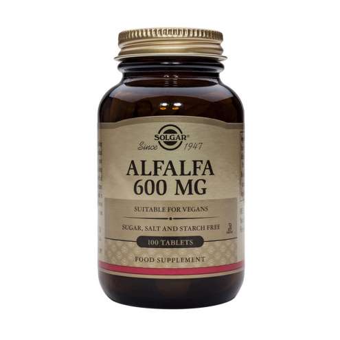 SOLGAR AlfaAlfa 600 mg - Doplněk stravy s vojtěškou , 100 tablet